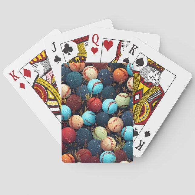 Jeu De Cartes Baseballs multicolores (dos)