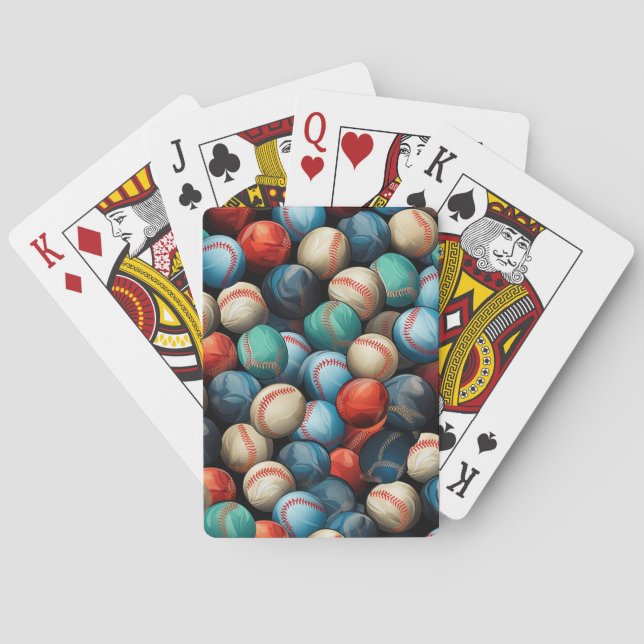 Jeu De Cartes Baseballs multicolores (dos)