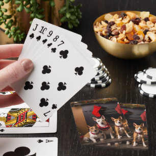 Jeu De Cartes Basenji au coin du feu Noël