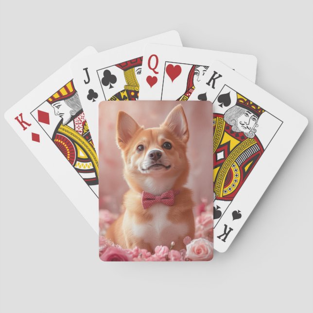 Jeu De Cartes Basenji avec Rose - Saint Valentin (dos)