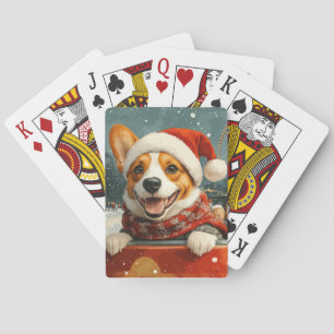 Jeu De Cartes Basenji Chien Montagnes Russes Noël