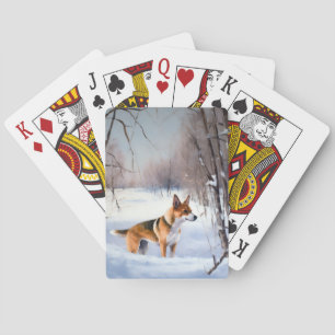 Jeu De Cartes Basenji Qu'il neige Noël 