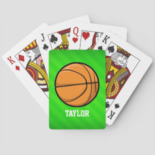 Jeu De Cartes Basket-ball; Grandes vertes néon