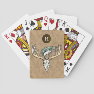 Jeu De Cartes Basse à sauter sur le gros bouc de cerf Monogramme