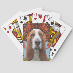 Jeu De Cartes Basset Hound en automne