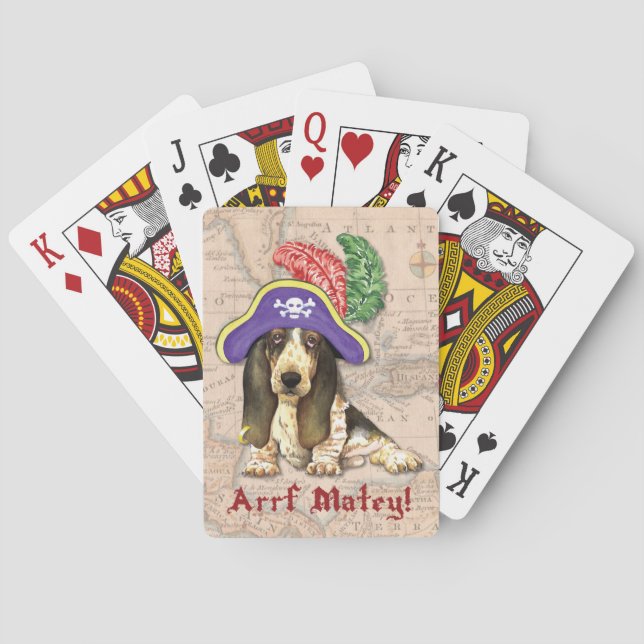 Jeu De Cartes Basset Hound Pirate (dos)