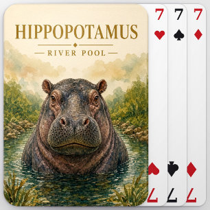 Jeu De Cartes Bassin de rivière à hippopotames Faune