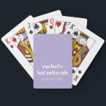 Jeu De Cartes Bat mitzvah de lavande violet moderne Faveur perso<br><div class="desc">Lavande violette moderne Bat mitzvah Personnalisé Favoriser la lecture des cartes</div>