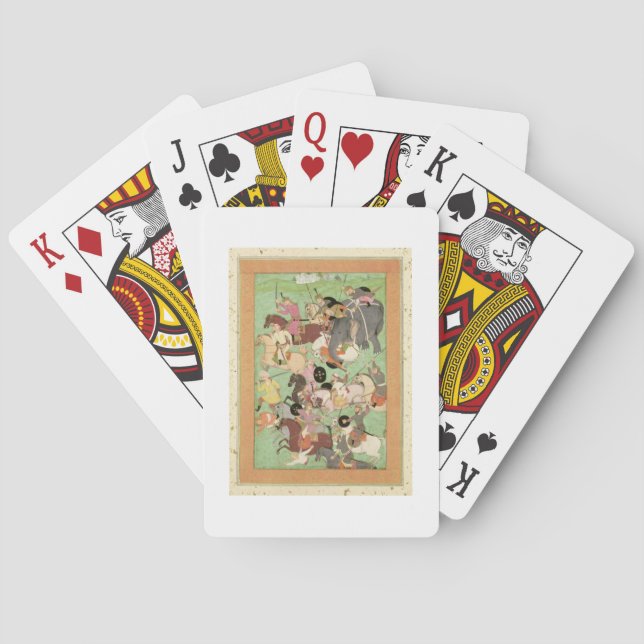 Jeu De Cartes Bataille entre les forces de l'Iran et Turan, illu (dos)