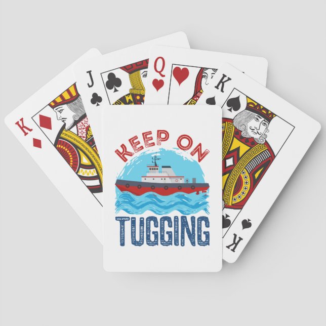 Jeu De Cartes Bateau à remorquage Continuer à monter (dos)