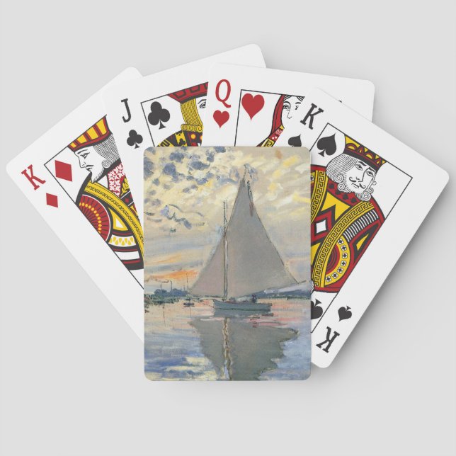 Jeu De Cartes Bateau à voile de Monet Impressionnisme français A (dos)
