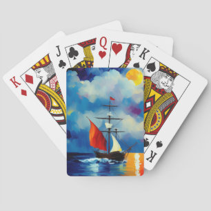 Jeu De Cartes Bateau dans la nuit