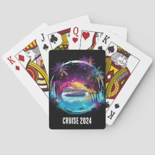 Jeu De Cartes Bateau de croisière lumineux avec palmiers Jouer a