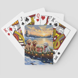 Jeu De Cartes Bateau de Noël de Caniche Fêtes