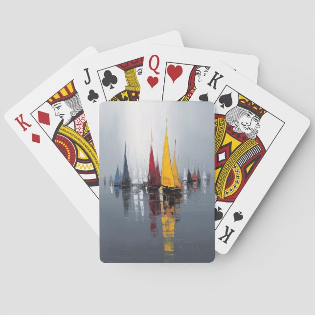 Jeu De Cartes Bateaux à voile modernes (dos)