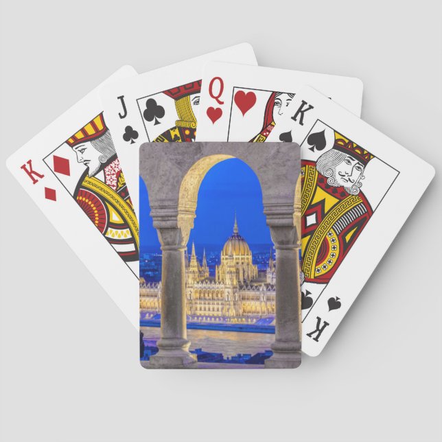 Jeu De Cartes Bâtiment du Parlement hongrois au crépuscule (dos)