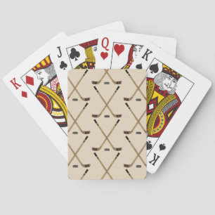 Jeu De Cartes Bâtons de hockey et galet croisés