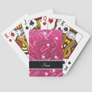 Jeu De Cartes Bâtons nommés faits sur commande de lacrosse de