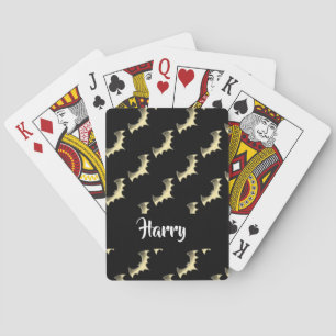 Jeu De Cartes Bats en or noir