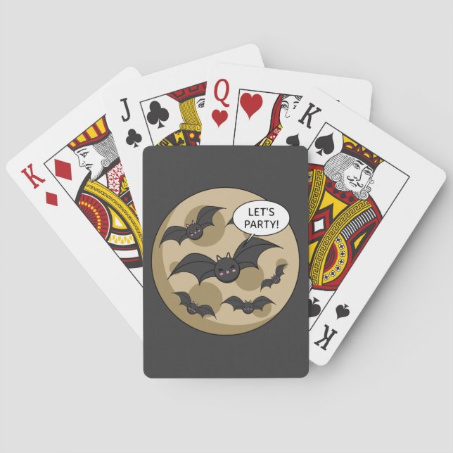 Jeu De Cartes Bats Having Party on Full Moon (dos)