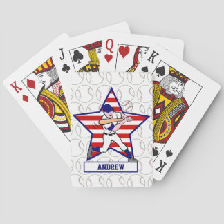 Jeu De Cartes Batteur de baseball des étoiles et des rayures per