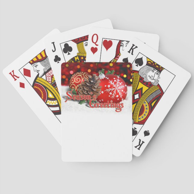 Jeu De Cartes Baubles et cônes de pin (dos)