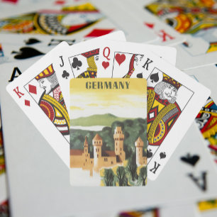 Jeu De Cartes Bavière, Allemagne, Château Allemand Art de Voyage