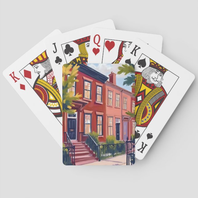 Jeu De Cartes Beacon Street Boston Massachusetts (dos)