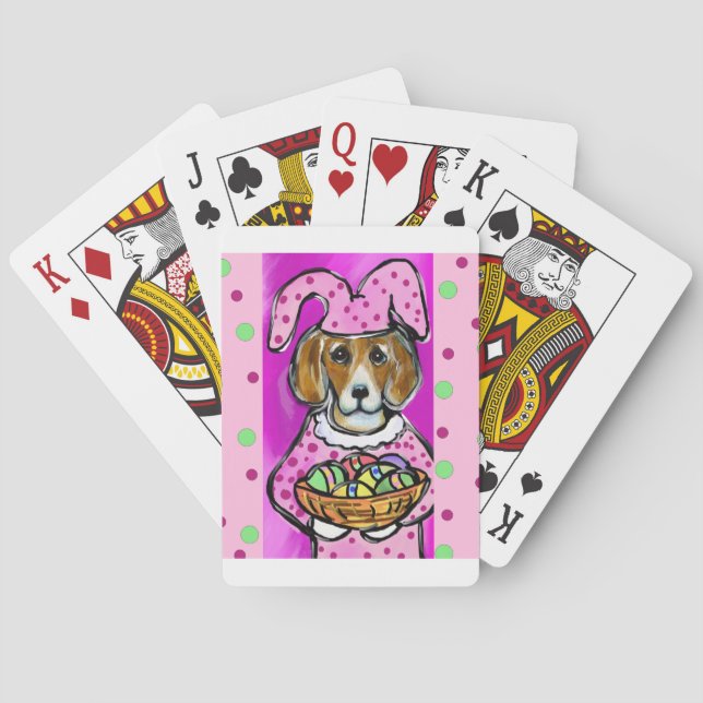 JEU DE CARTES BEAGLE DE PÂQUES (dos)