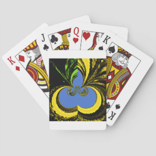 Jeu De Cartes Beau Beau Art Sud-Africain Jaune et Bleu
