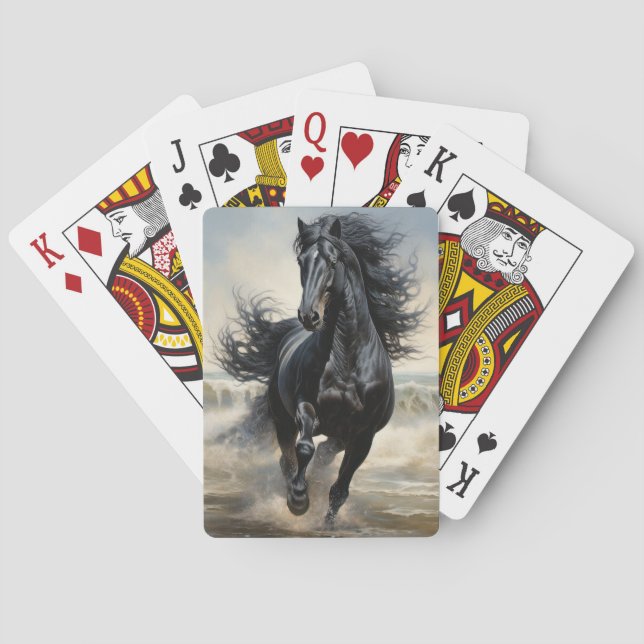 Jeu De Cartes Beau Black Equestrian (dos)