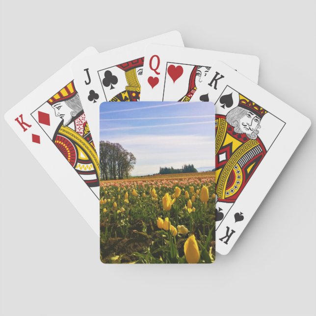 Jeu De Cartes Beau champ de tulipes, Oregon (dos)
