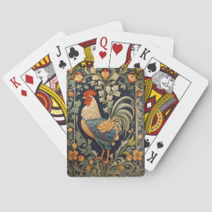 Jeu De Cartes Beau Coq Vintage William Morris Inspiré