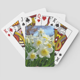 Jeu De Cartes Beau jardin de jonquilles jaunes et blanches