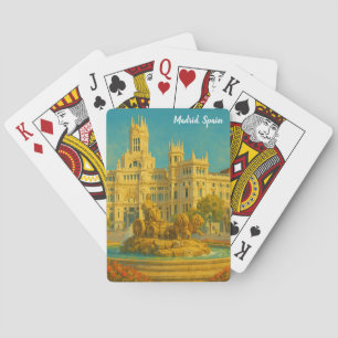 Jeu De Cartes Beau Madrid Espagne Art de Voyage Rétro