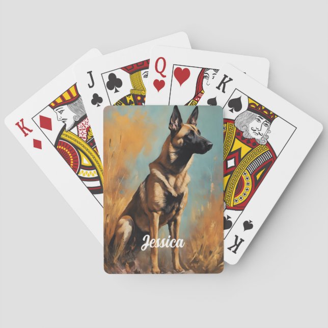 Jeu De Cartes Beau Malinois allemand (dos)