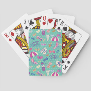 Jeu De Cartes Beau motif avec des éléments d'été
