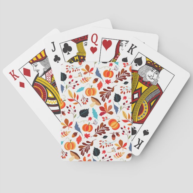 Jeu De Cartes Beau Motif d'automne (dos)