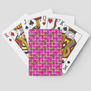 Jeu De Cartes Beau Motif de Carrelage Abstrait en rose
