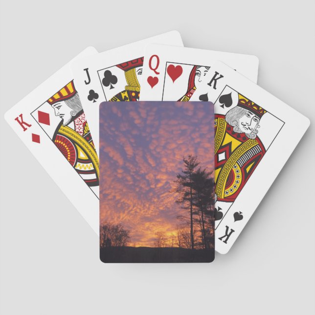 Jeu De Cartes Beau nuages rose orange Photo (dos)