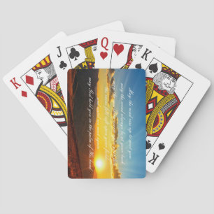 Jeu De Cartes Beau poème "Puisse la route se lever pour vous ren