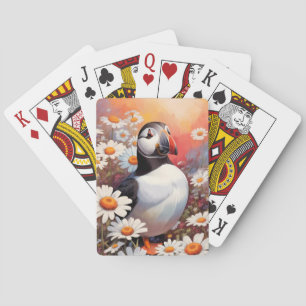Jeu De Cartes Beau Puffin Dans Le Champ Maisy