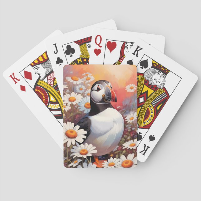 Jeu De Cartes Beau Puffin Dans Le Champ Maisy (dos)