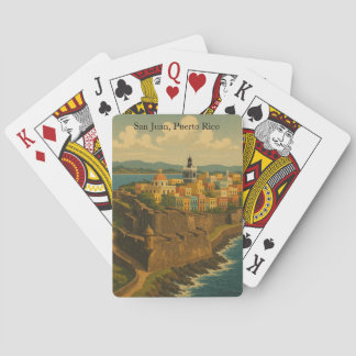 Jeu De Cartes Beau San Juan Porto Rico Retro Art