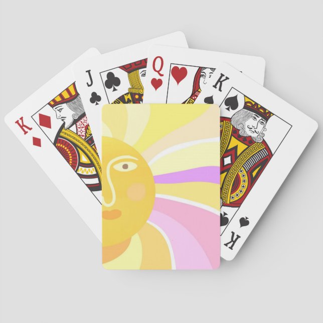 Jeu De Cartes beau soleil peinture abstraite (dos)