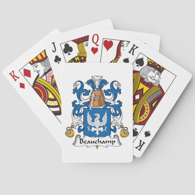 Jeu De Cartes Beauchamp Family Crest (dos)