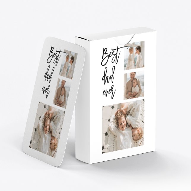 Jeu De Cartes Beauté Collage photo Meilleur papa Jamais Cadeau (Créateur téléchargé)