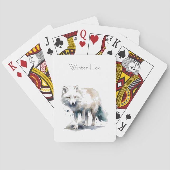 Jeu De Cartes Beauté de l'Arctique : Coutume de Fox d'hiver (dos)