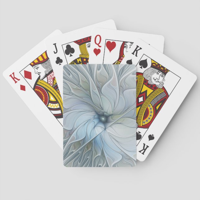 Jeu De Cartes Beauté Élégante Moderne Fleur d'Art Abstrait Fract (dos)