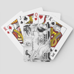 Jeu De Cartes Beauté et la Bête, 1874 (litho) (photo b/w)